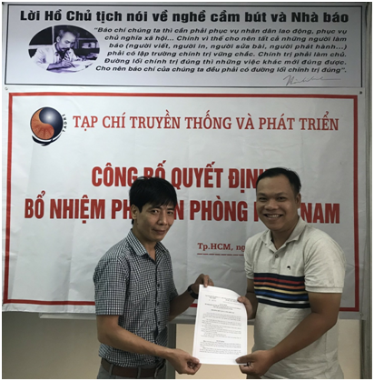 Ông Đinh Quang Duy được bổ nhiệm làm Phó ban biên tập