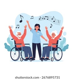 joyful elderly couple dancing caregiver 260nw 2676895731