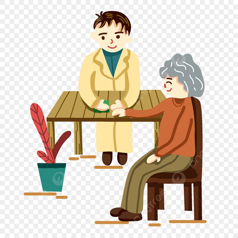 pngtree caring for the elderly visiting the elderly close to the elderly png image 3808079