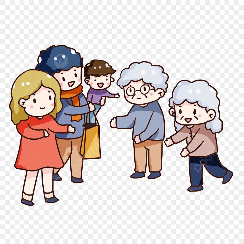 pngtree hand drawn cartoon double ninth festival going home to visit the png image 3848916